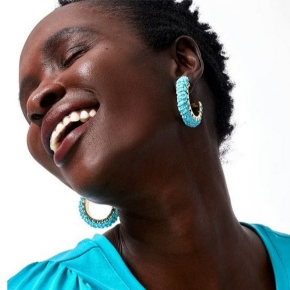 Chico’s Raffia Hoop Earrings